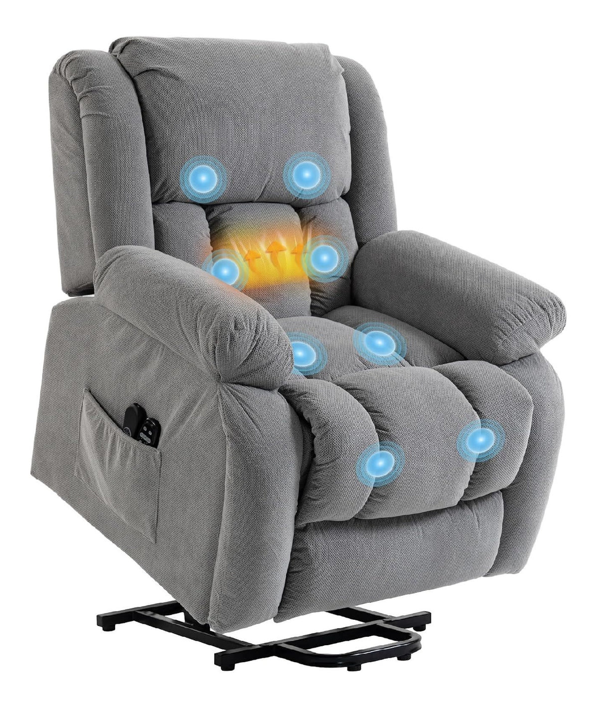 Fauteuils relaxants electrique avec rangement ferme gris
