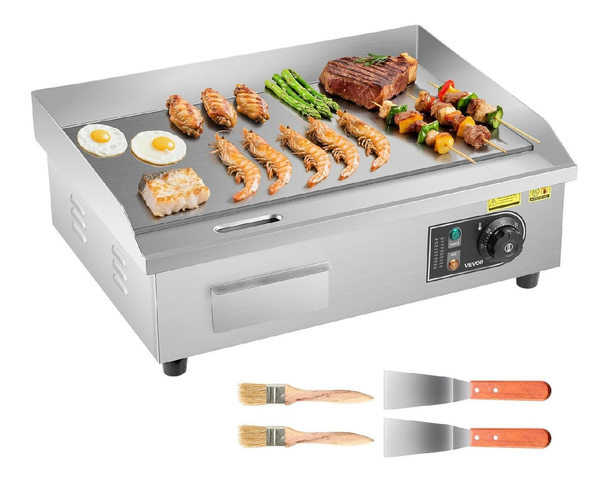 Plancha finition inox reglable inox