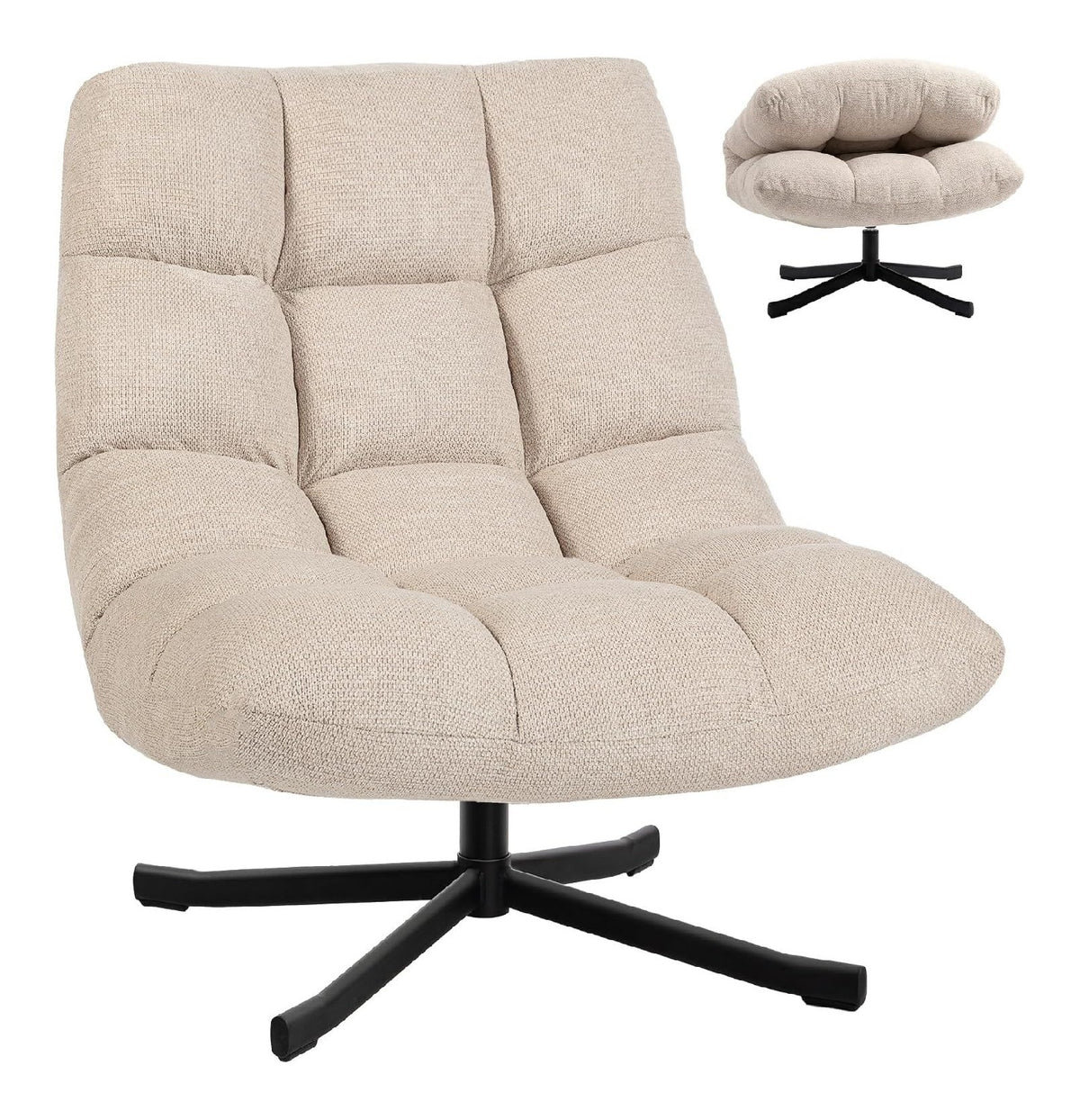 Fauteuil confortable creme