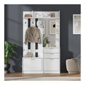 Rangements avec tiroirs finition bois blanc