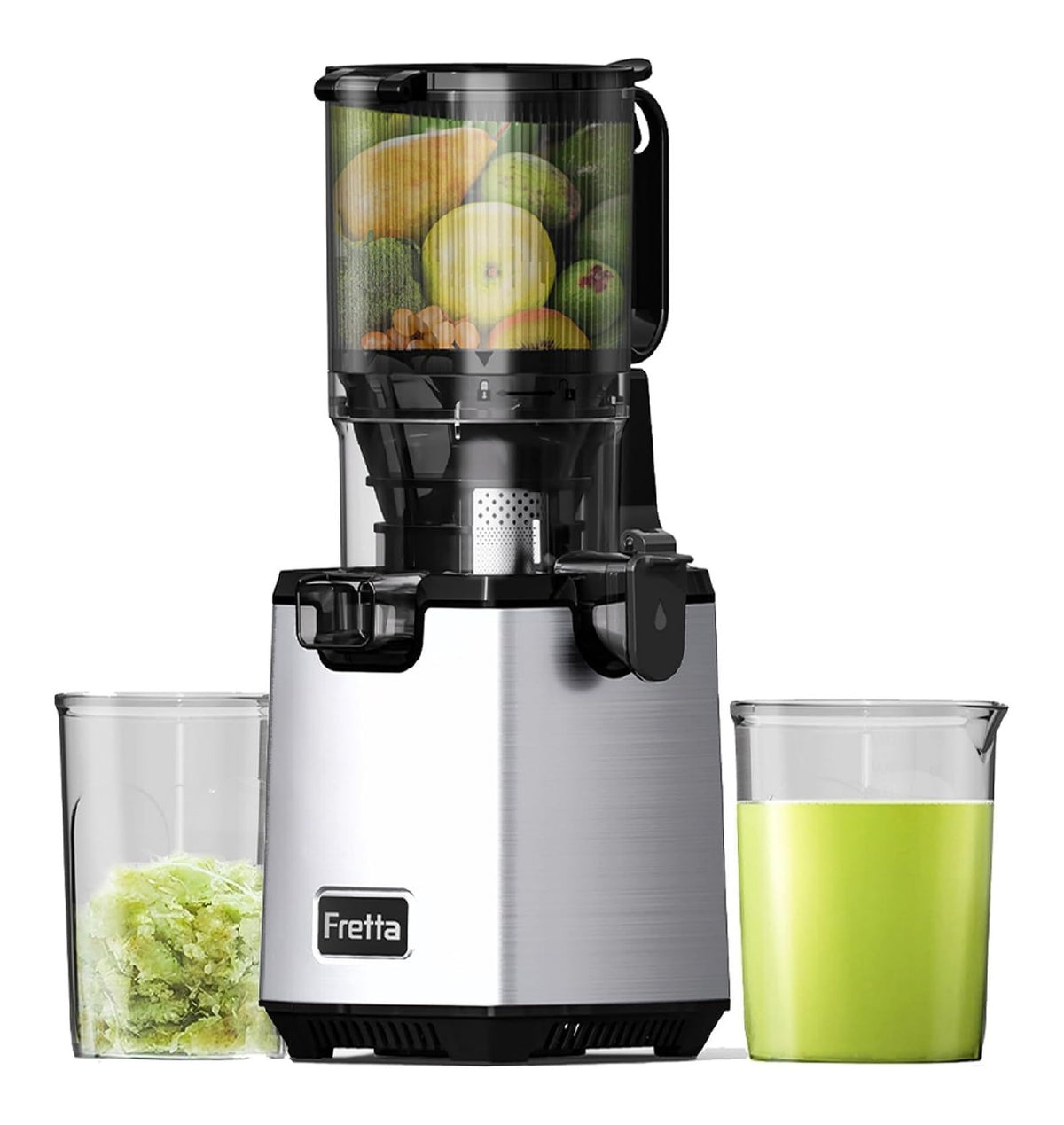 Extracteurs de jus a vis simple finition inox fonctionnement silencieux inox 1.8 L