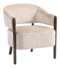 Fauteuil confortable finition bois beige 63,5 x 71 x 78,5 centim
