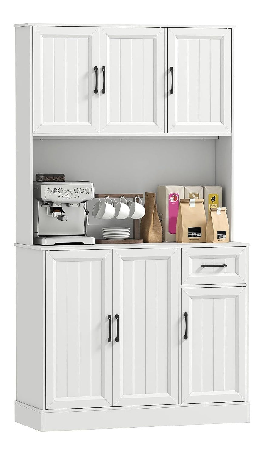 Buffets, credences et vaisseliers reglable avec tiroirs blanc 39,5 x 100 x 180,5 centim