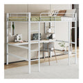 Lits structure metal blanc