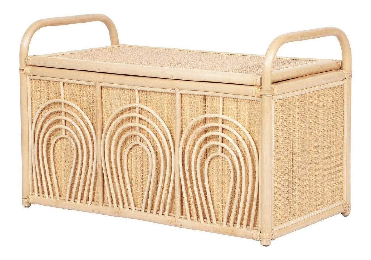 Coffres de rangement avec rangement ferme naturel