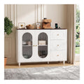 Buffets, credences et vaisseliers reglable avec tiroirs blanc 120 x 88 x 40 centim