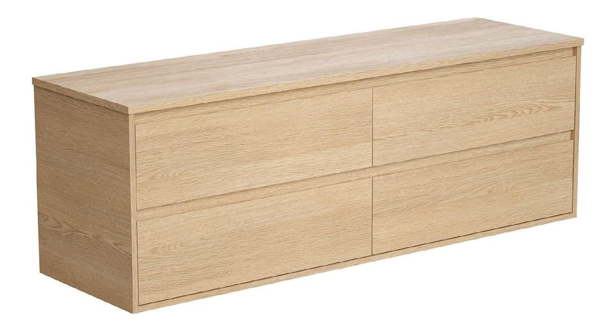Meubles suspendus avec tiroirs avec rangement ferme chene 150 x 45 x 50 cm