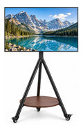 Supports sur pied reglable avec rangement ferme noir sur roulettes