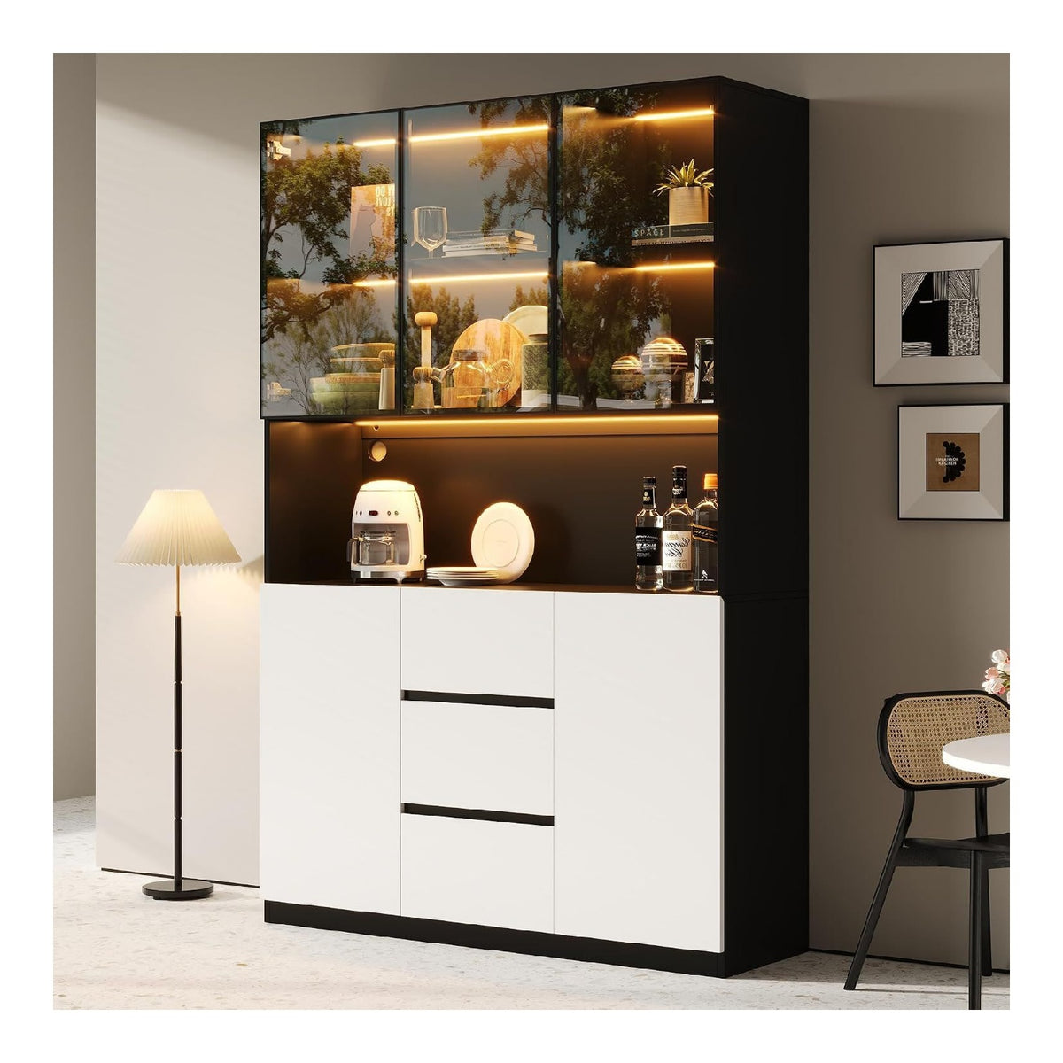 Armoires vitrees de presentation avec tiroirs avec rangement ferme noir 40 x 120 x 200 centim