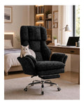 Chaise confortable reglable sur roulettes noir