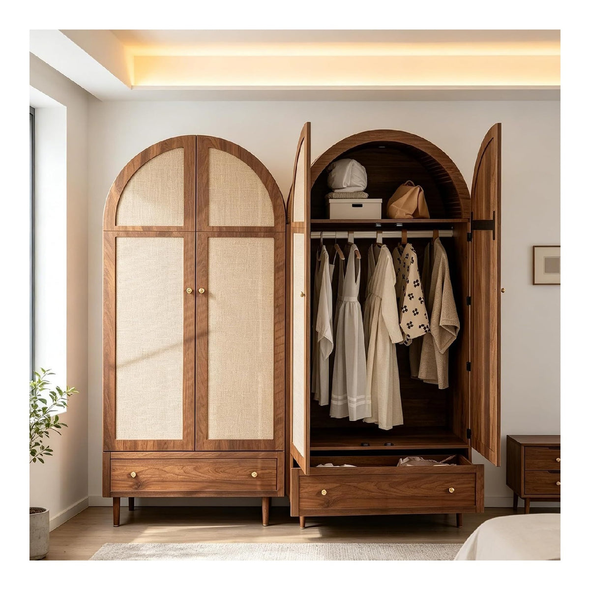 Armoire de rangement reglable avec tiroirs blanc