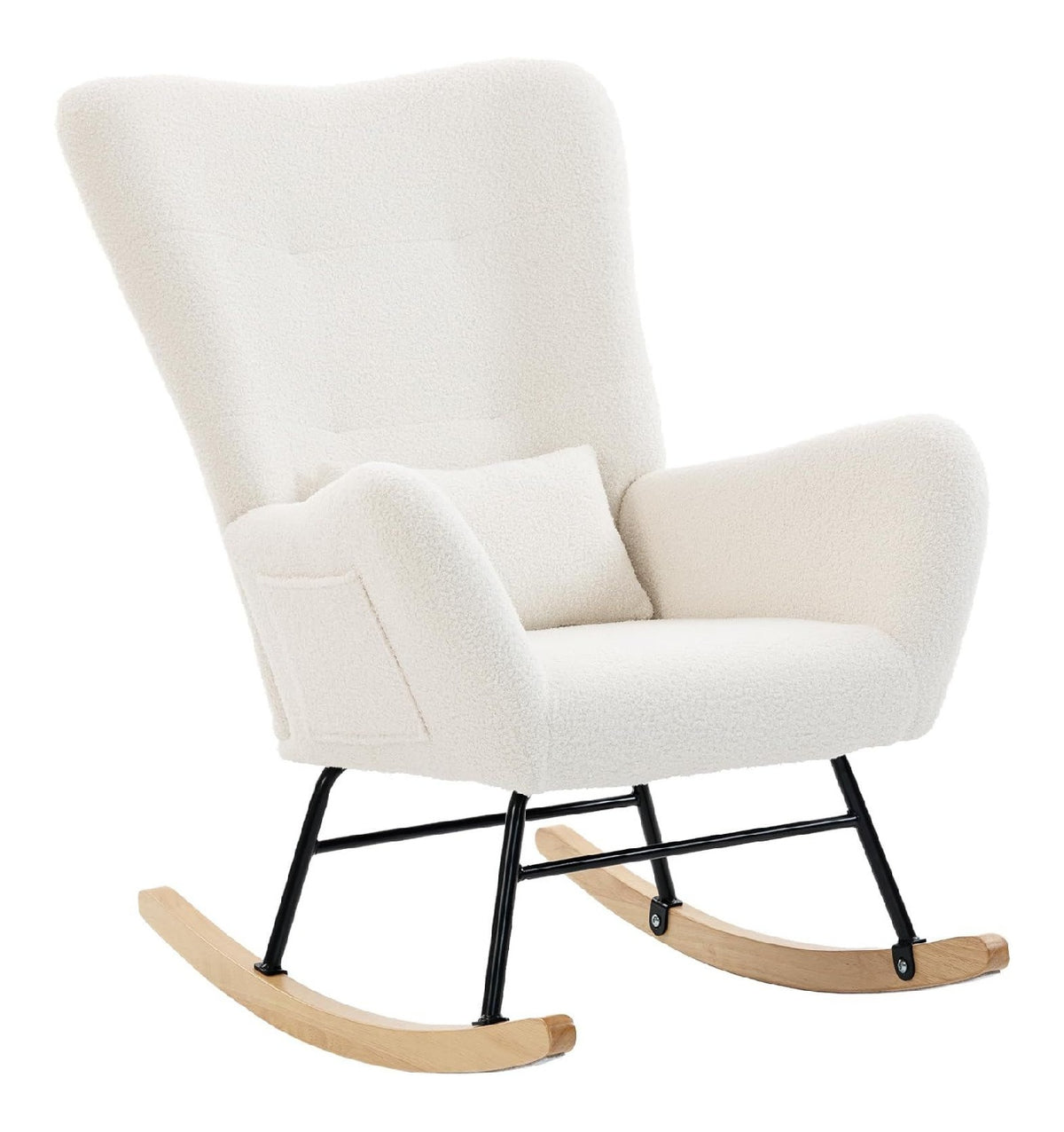 Fauteuils a bascule avec rangement ferme inclinable creme