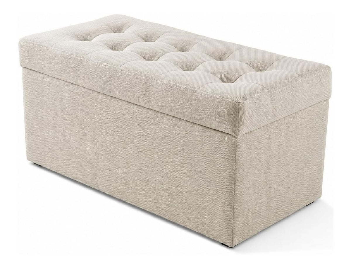 Bancs de rangement avec rangement ferme pliable beige