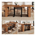 Tables avec rangement ferme finition bois noir 200 x 80 x 78 CM