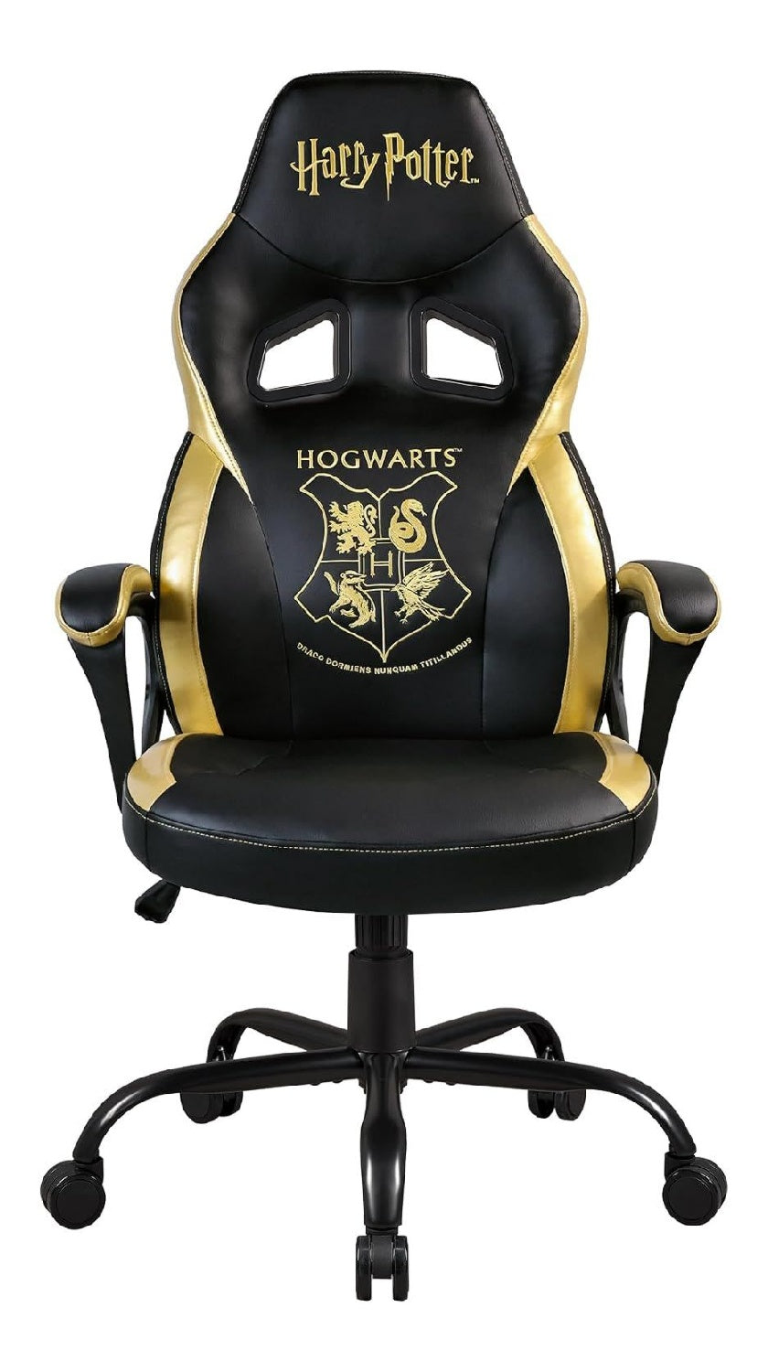Chaise confortable sur roulettes noir